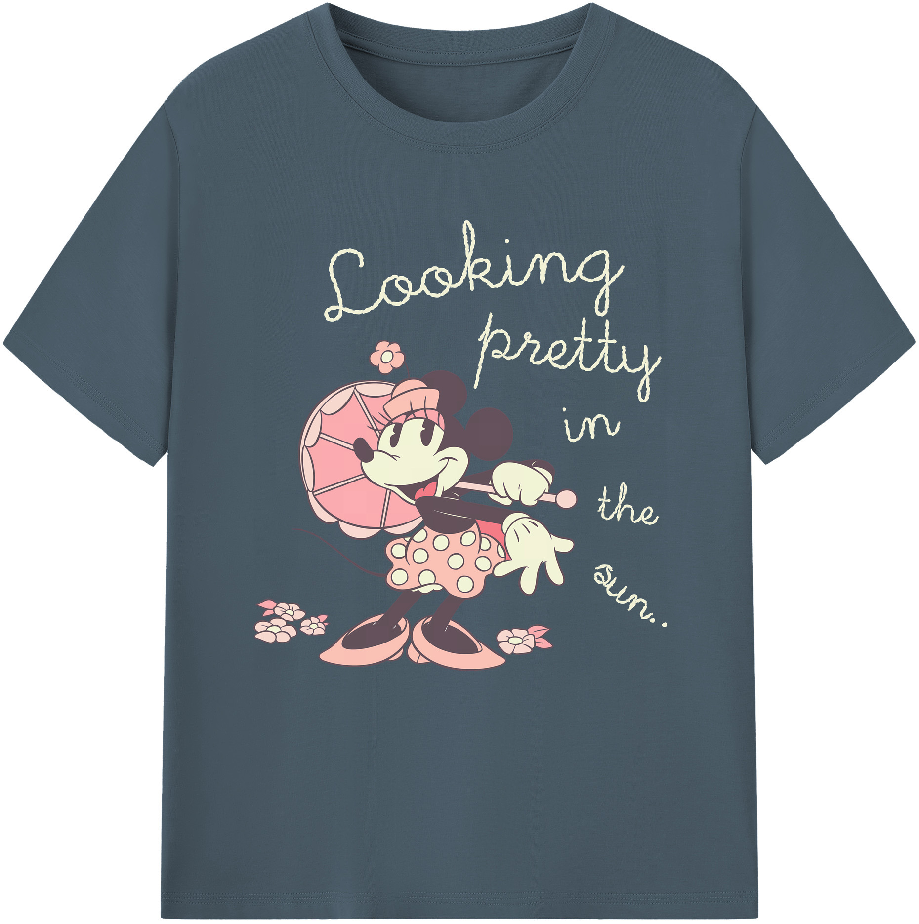 （画像用） ミッキーマウス Mickey Mouse 綿100％半袖Tシャツ（フロントプリント）